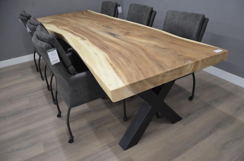 Suar boomstamtafel 300 cm- 179- 3 meter boomstamtafel, Ophalen of Verzenden, Nieuw