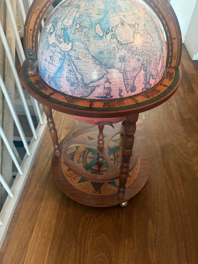 Vintage Globe Bar Wereldbol Drankenkast, Ophalen, Gebruikt