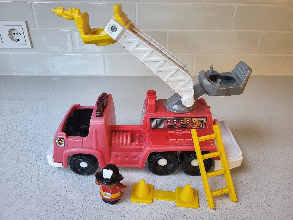 Brandweer Little People - Met licht en geluid - Fisher price, Ophalen of Verzenden, Gebruikt, Auto of Voertuig, Met licht
