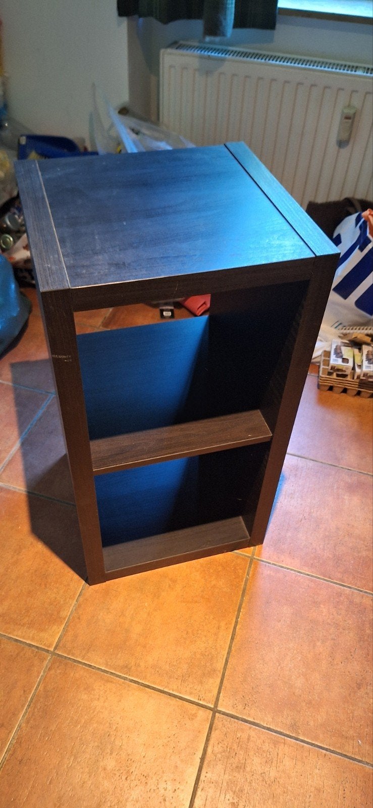 Zwarte 2 vakken kast kallax expedit ikea, Ophalen, Zo goed als nieuw