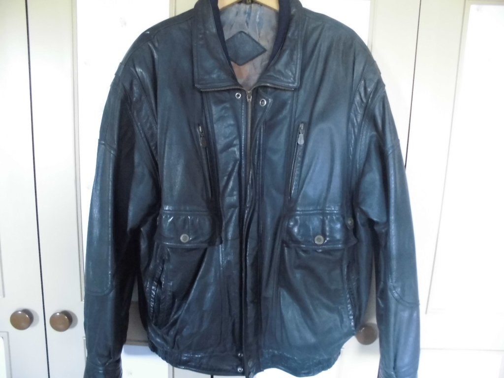 Leren heren jas, Verzenden, Gedragen, Maat 56/58 (XL), Zwart