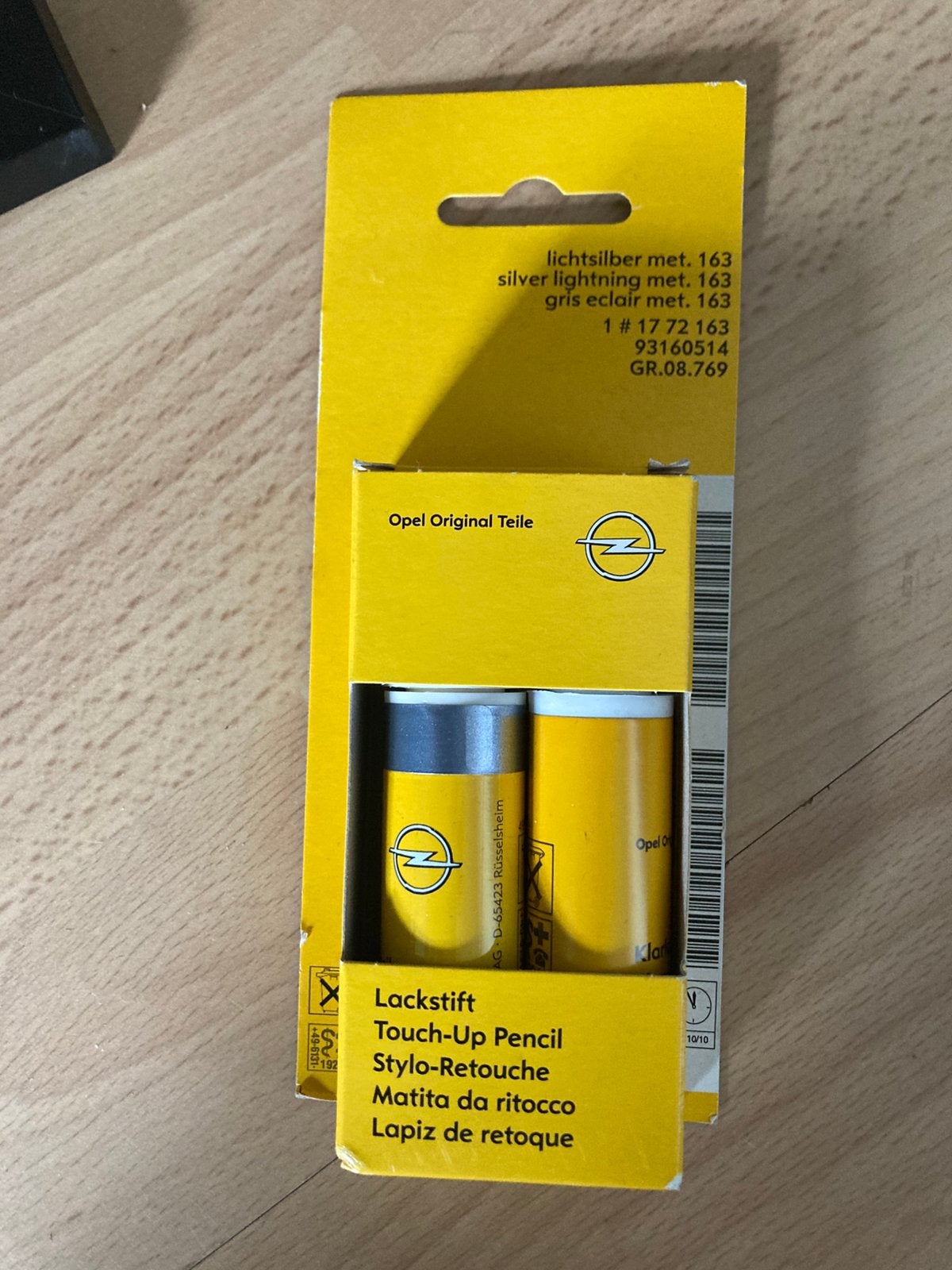 Opel Lakstift licht zilver metalic 163, Ophalen of Verzenden