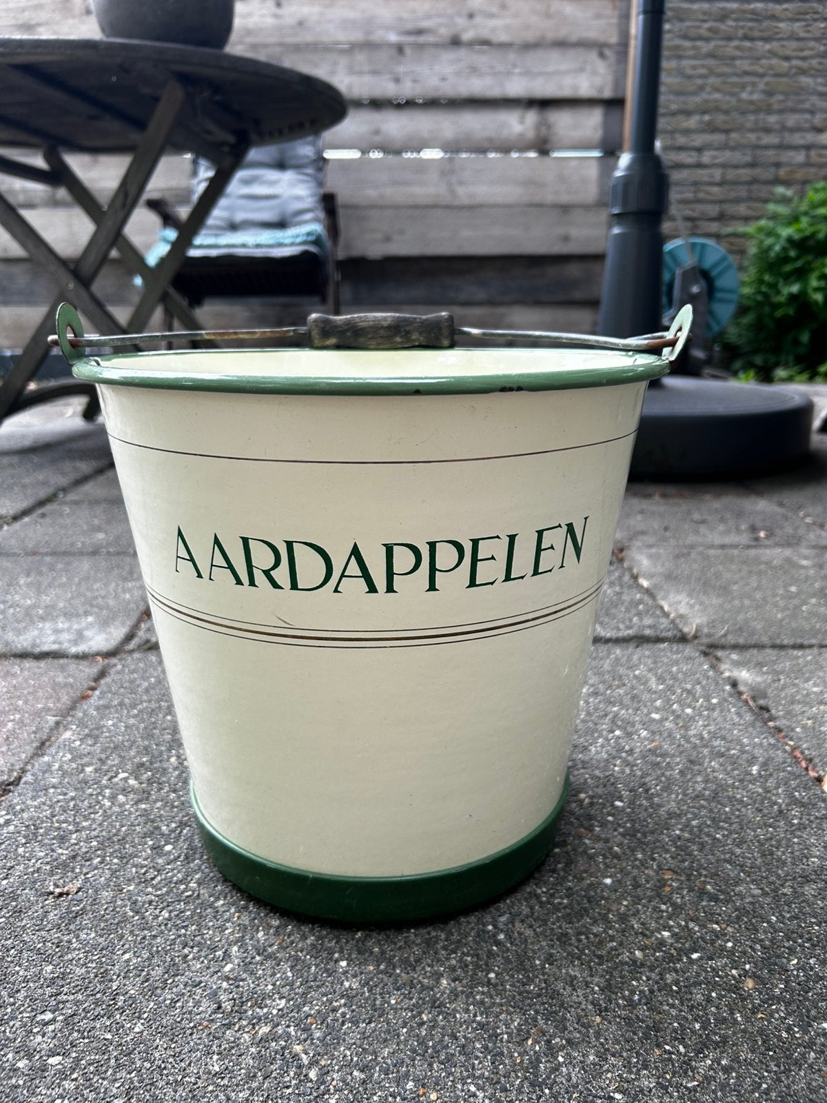 Emaille aardappel emmer, Antiek en Kunst, Antiek | Emaille, Ophalen