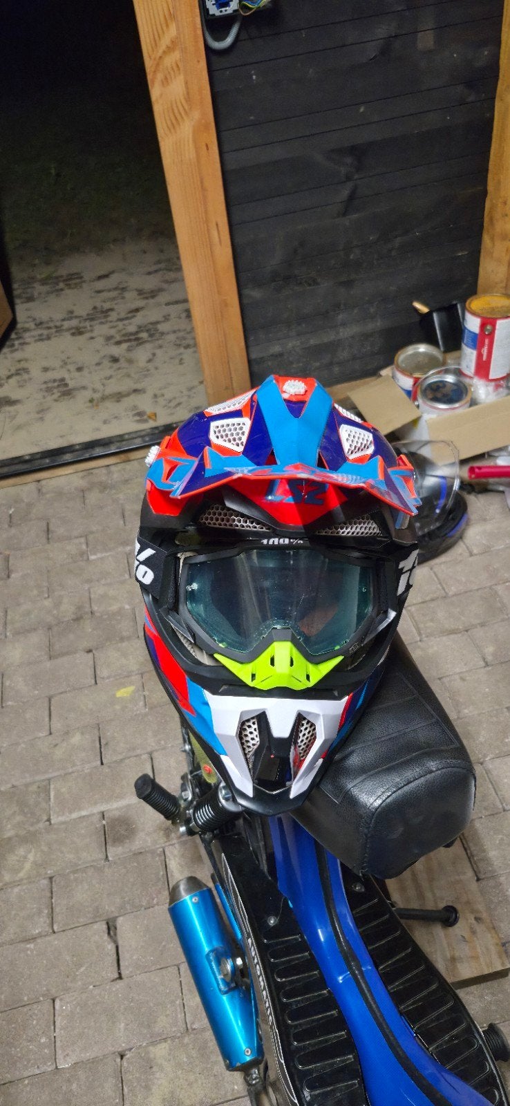 Crosshelm met bril - 100% merk, Ophalen, Gebruikt, Large, 100%