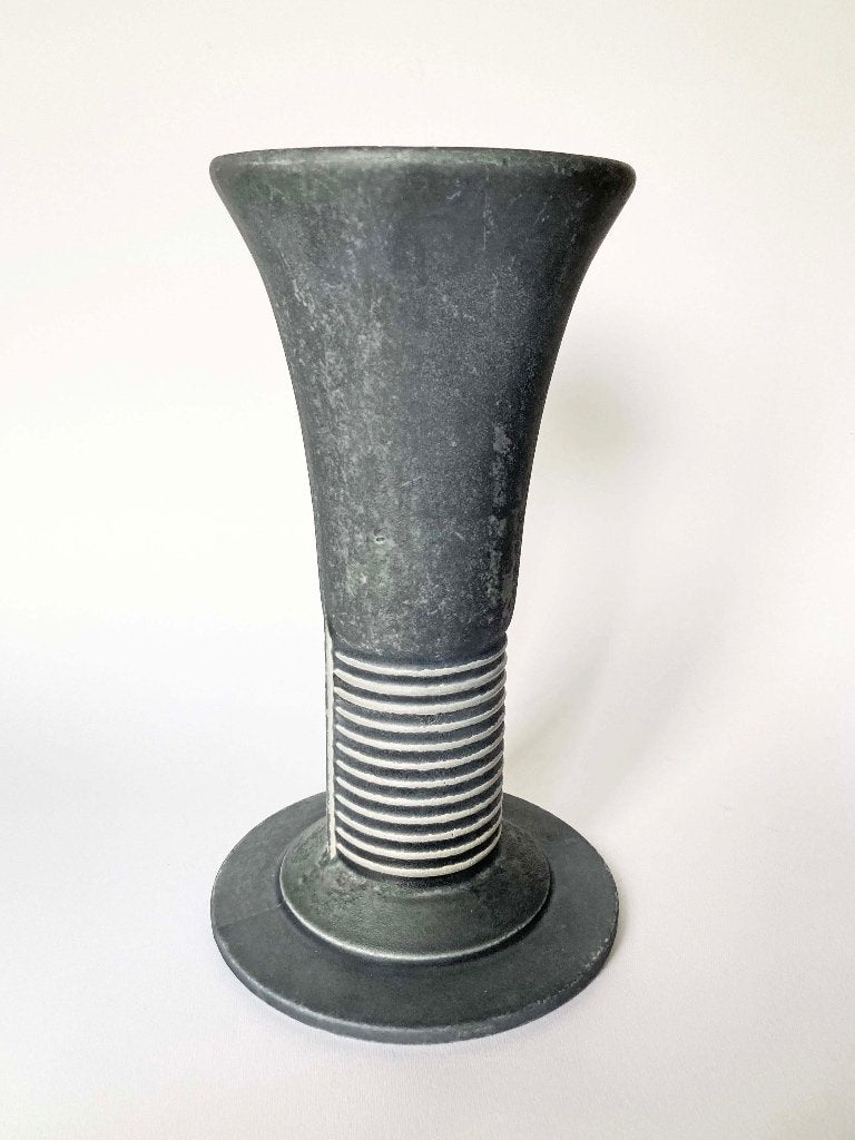 Vintage Art Deco grafvaas, gietijzer, 30,5 cm hoog, Ophalen of Verzenden