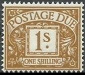 ENGELAND 1959 1/-sh. Postage Due, Michel: 62 v YR, Postfris., Verzenden, Postfris