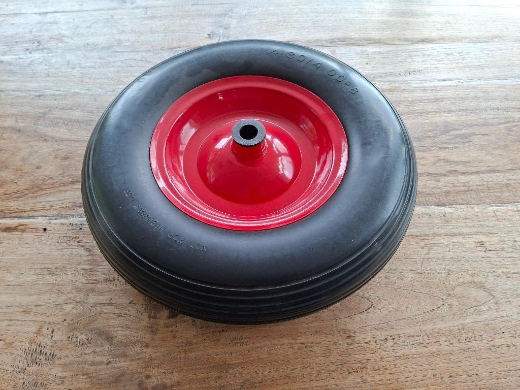 Kruiwagenwiel anti lek PU 4.80/4.00-8 metalen velg, Ophalen of Verzenden, Nieuw, Handmatig