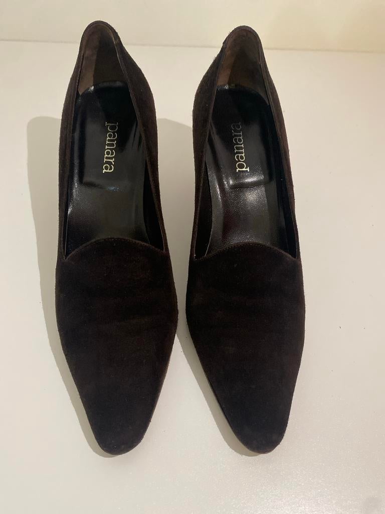 Panara pumps donkerbruin maat 38,5, Ophalen of Verzenden, Gedragen, Bruin, Pumps