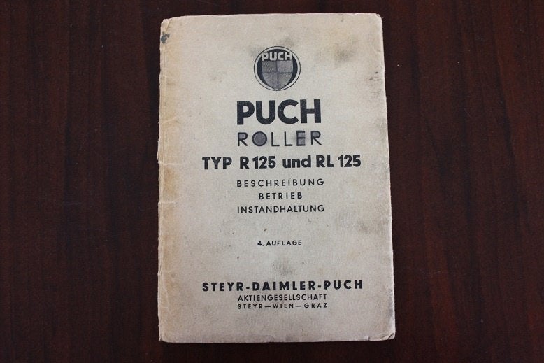 Puch R125 RL125 Roller scooter bedienungs anleitung handbuch, Ophalen of Verzenden, Overige merken
