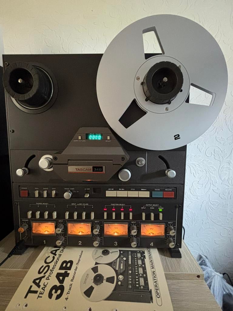 Tascam 34B studio 4 sporen recorder, Audio, Tv en Foto, Bandrecorders, Ophalen, Bandrecorder