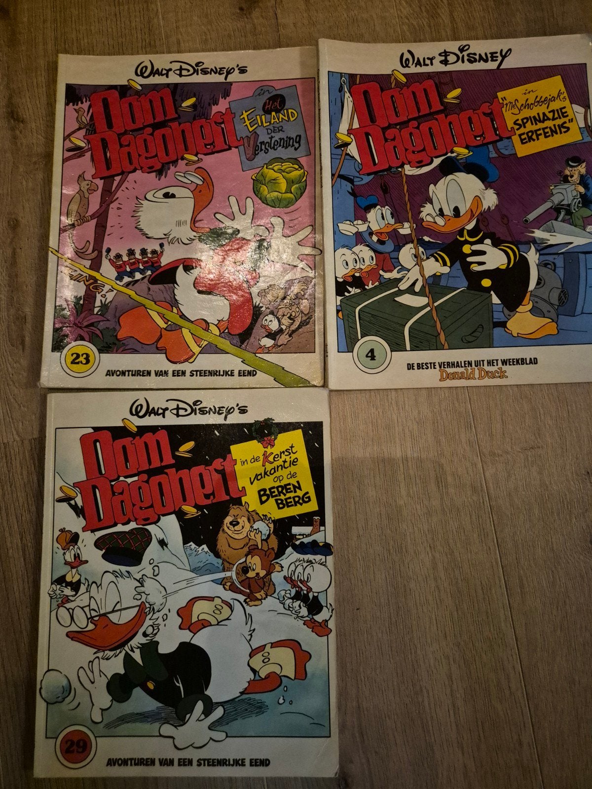 3x Oom Dagobert stripboeken - gebruikt, Meerdere stripboeken, Ophalen of Verzenden, Gelezen