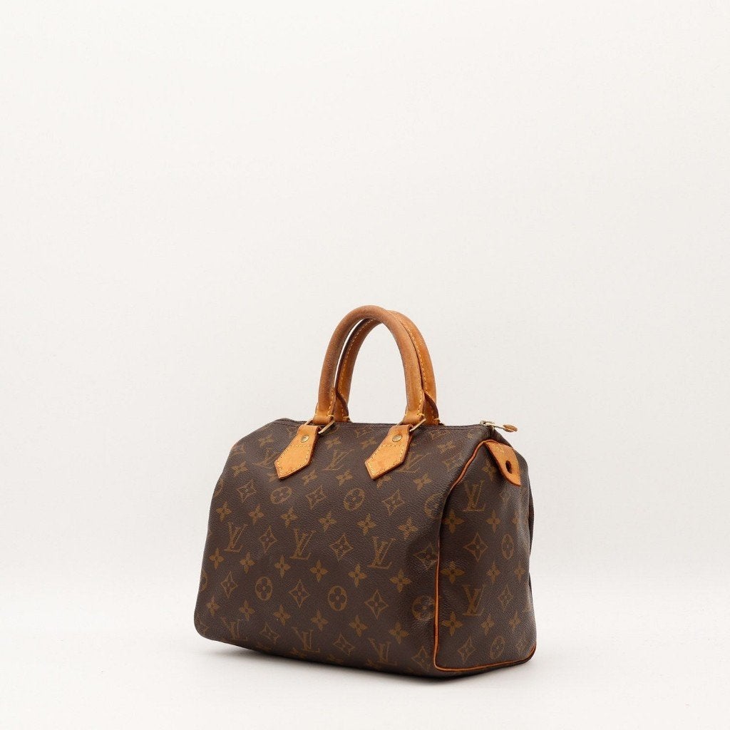 Louis Vuitton Speedy 25 karamel canvas 25x19x15 cm handtas, Verzenden, Gebruikt, Bruin, Handtas