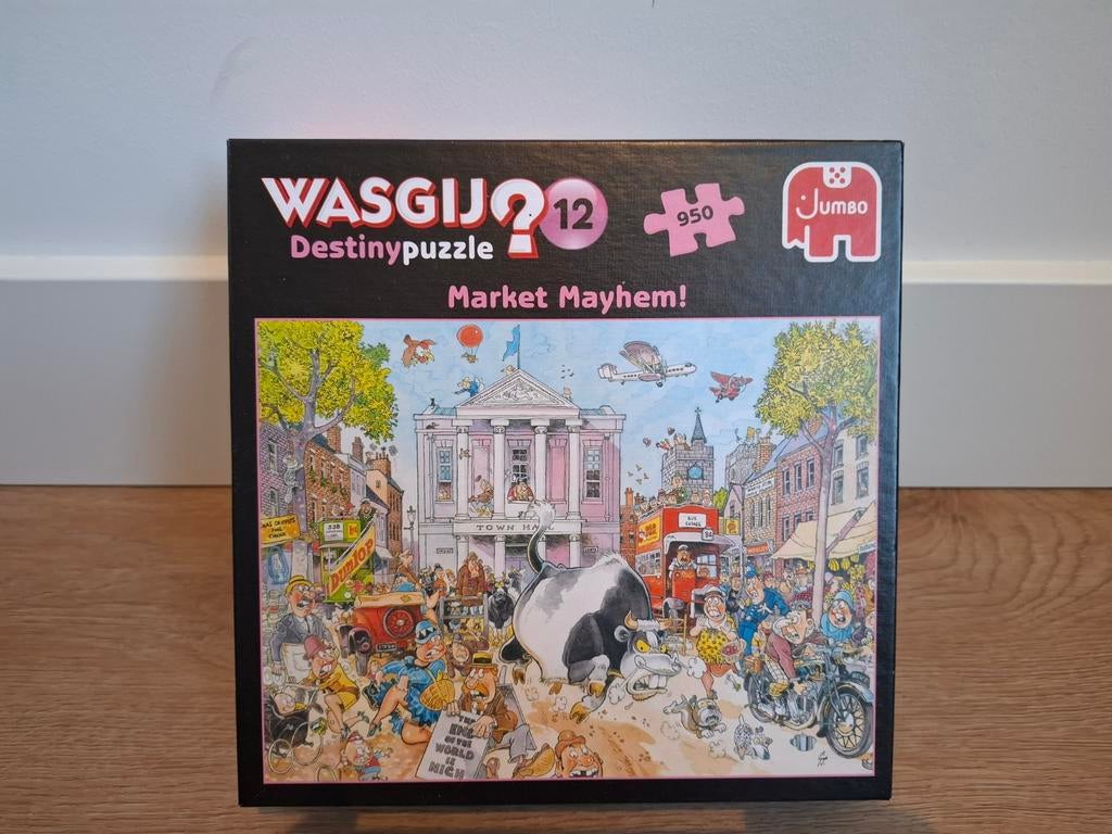 Wasgij Destiny 12 Market Mayhem! puzzel 950 stukjes, Ophalen, 500 t/m 1500 stukjes, Zo goed als nieuw, Legpuzzel