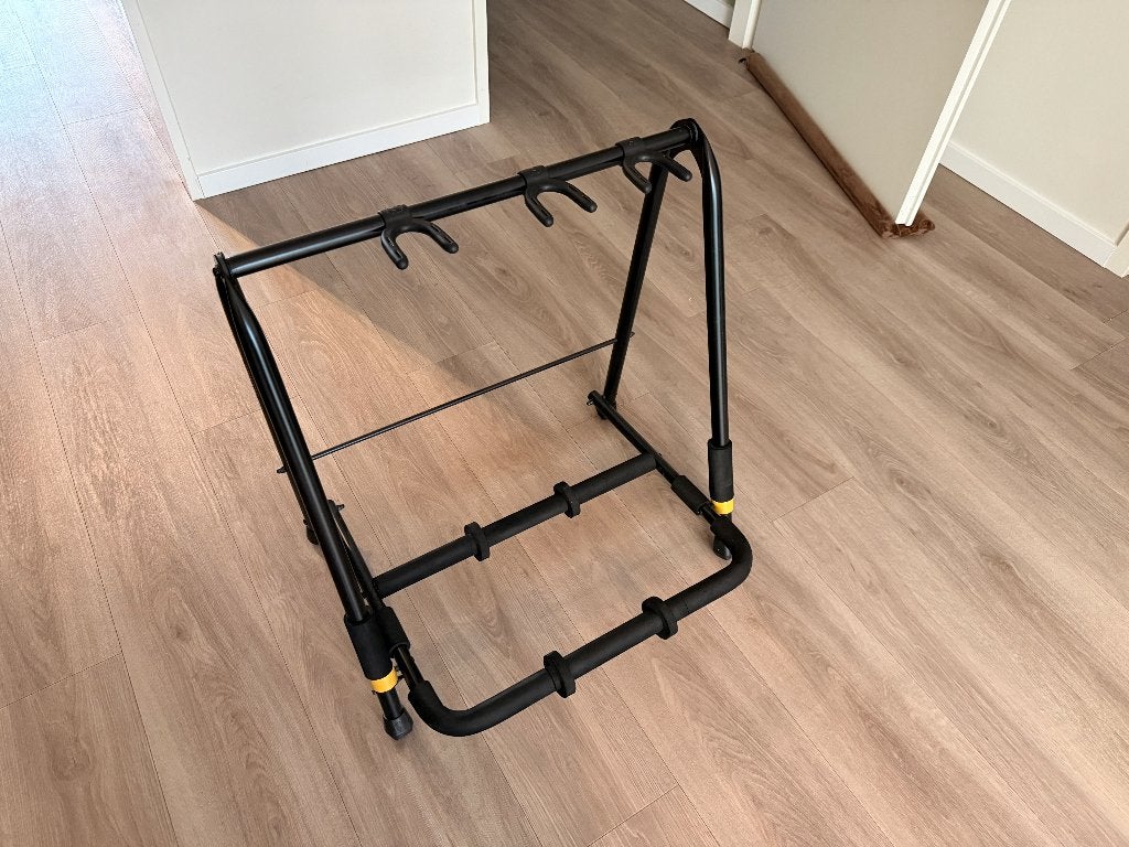 Hercules GS523B Gitaarrek voor 3 Gitaren – Inklapbaar, Ophalen, Gebruikt, Instrumentstandaard, Gitaar