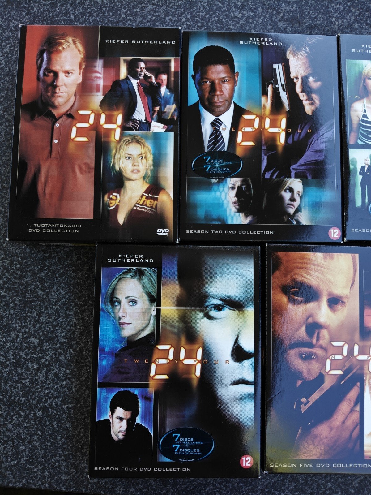 24 DVD Boxsets - Seizoen 1, 2, 3, 4 & 5 (Kiefer Sutherland), Vanaf 12 jaar, Ophalen of Verzenden, Gebruikt, Actie en Avontuur
