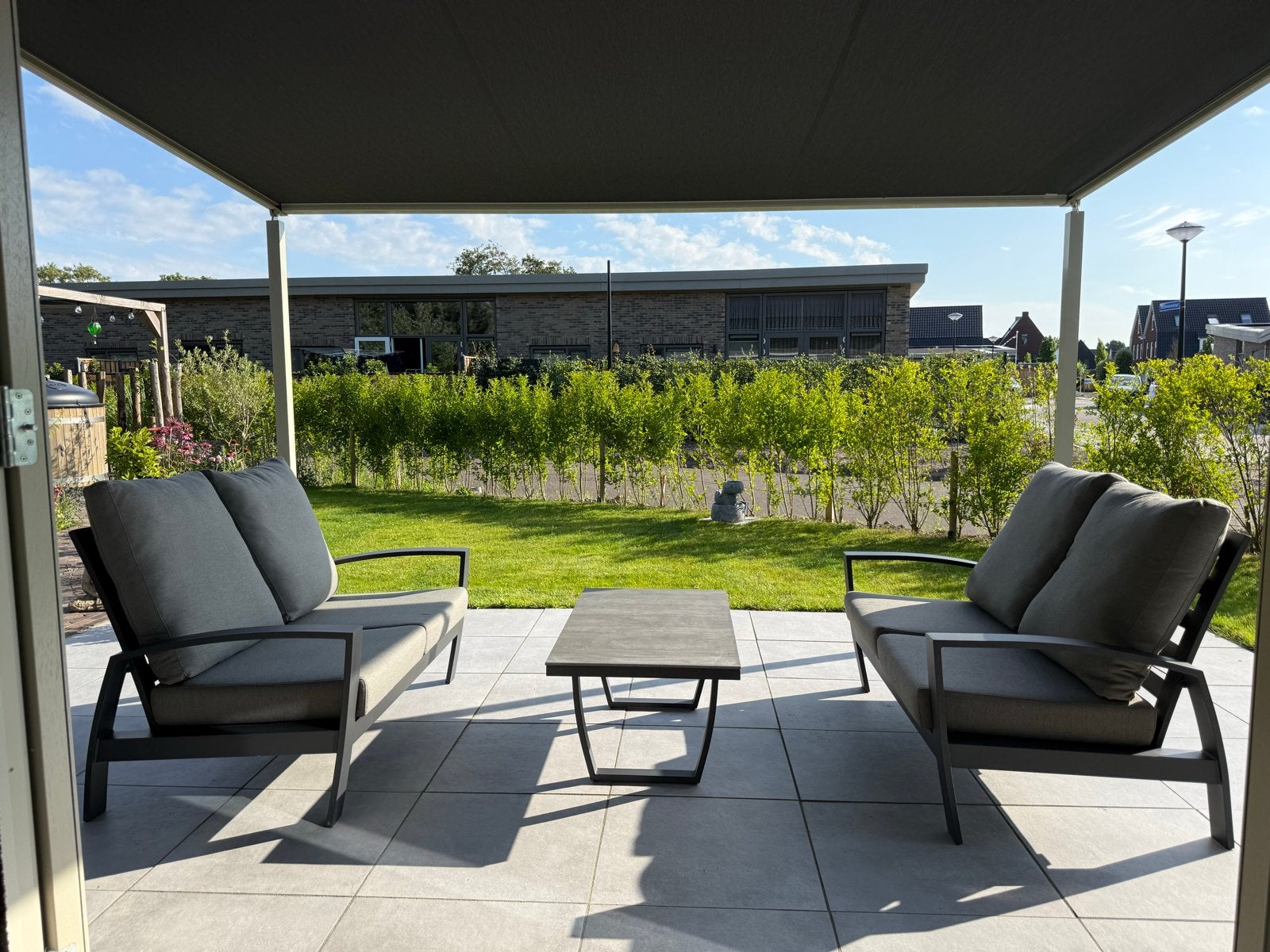 Tierra Outdoor Valencia loungeset / tuinset, prachtige staat, Tuin en Terras, Tuinsets en Loungesets, Ophalen, 4 zitplaatsen, Aluminium