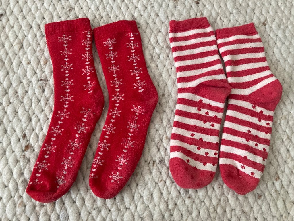 2x huissokken van Tchibo en Hema mt. 35-38, Gebruikt, Meisje, Ophalen of Verzenden, Hema
