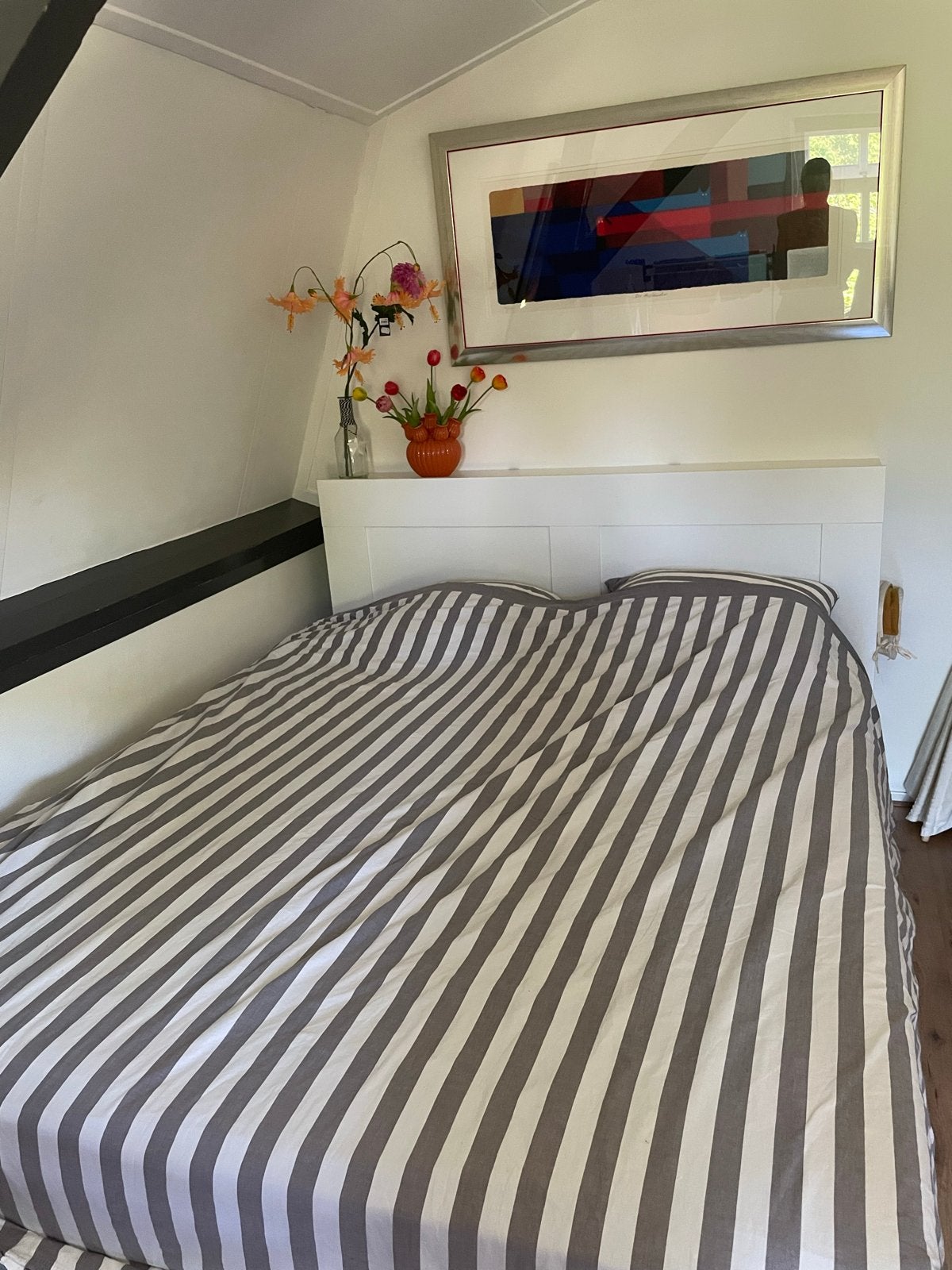 Ikea Brimnes tweepersoonsbed met veel opbergruimte, Ophalen, Gebruikt, Wit, Tweepersoons