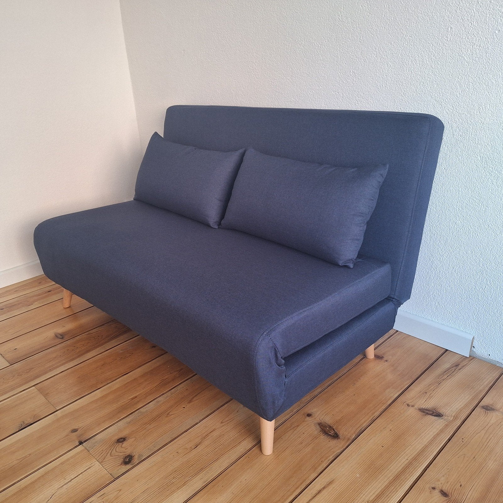 Zo goed als nieuwe tweepersoons slaapbank - Hamont-Achel, Blauw, Tweepersoons, Zo goed als nieuw, 140 cm