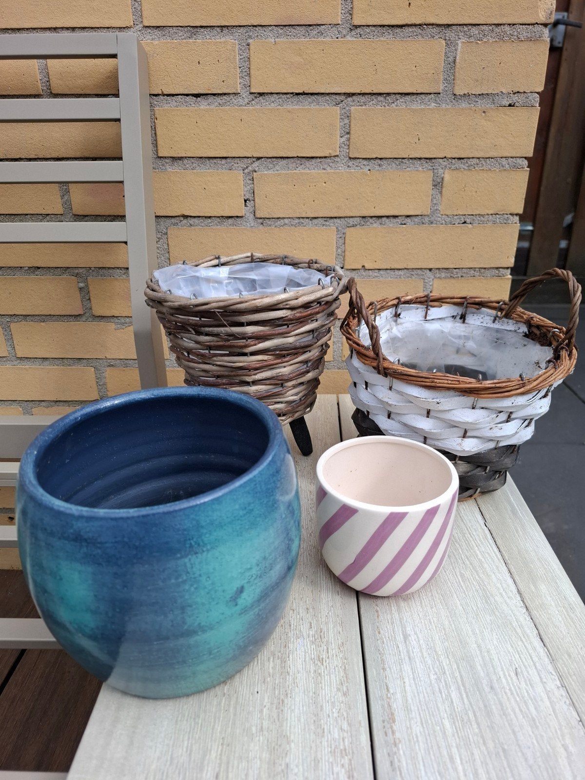 Bloempotjes, Ophalen, Rond, Aardewerk, Minder dan 40 cm