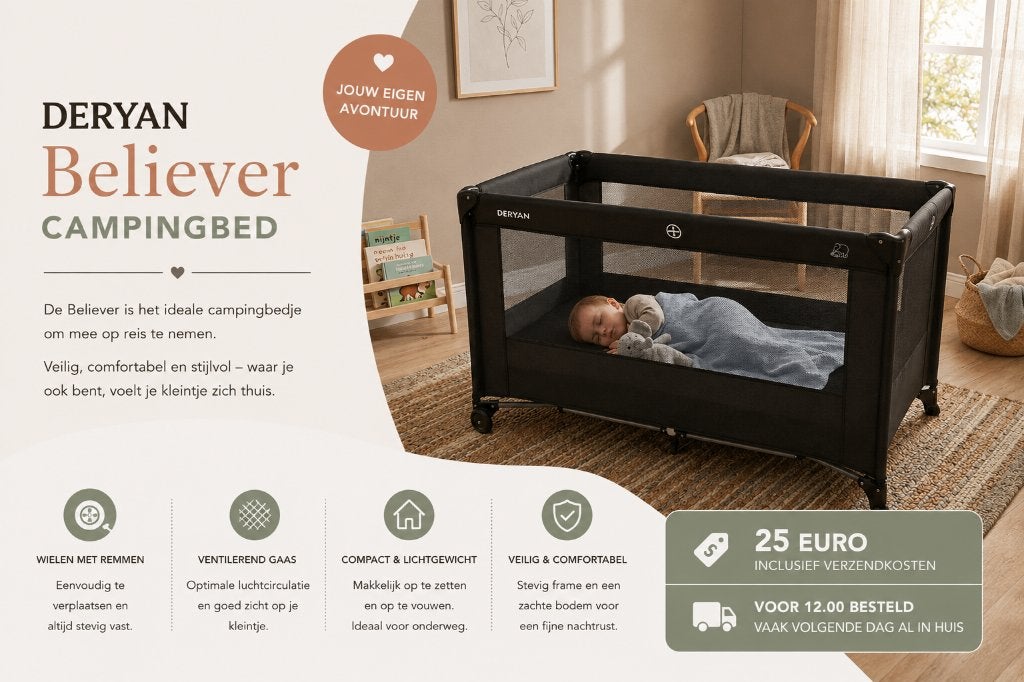 Campingbed Believer Black & Nougat