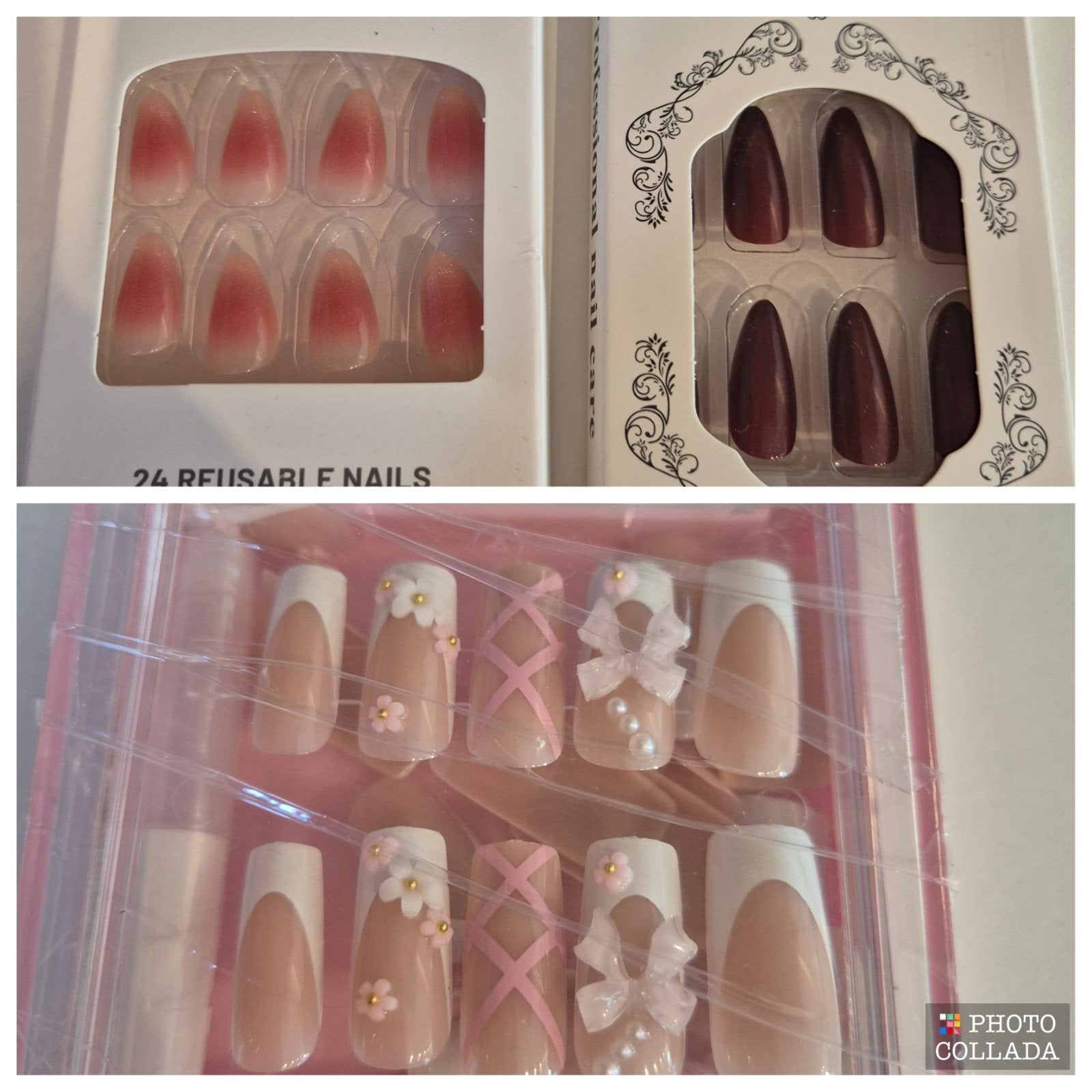 AYESHA'S NAILS 3 sets press on nagels, Verzenden, Nieuw, Toebehoren, Handen en Nagels