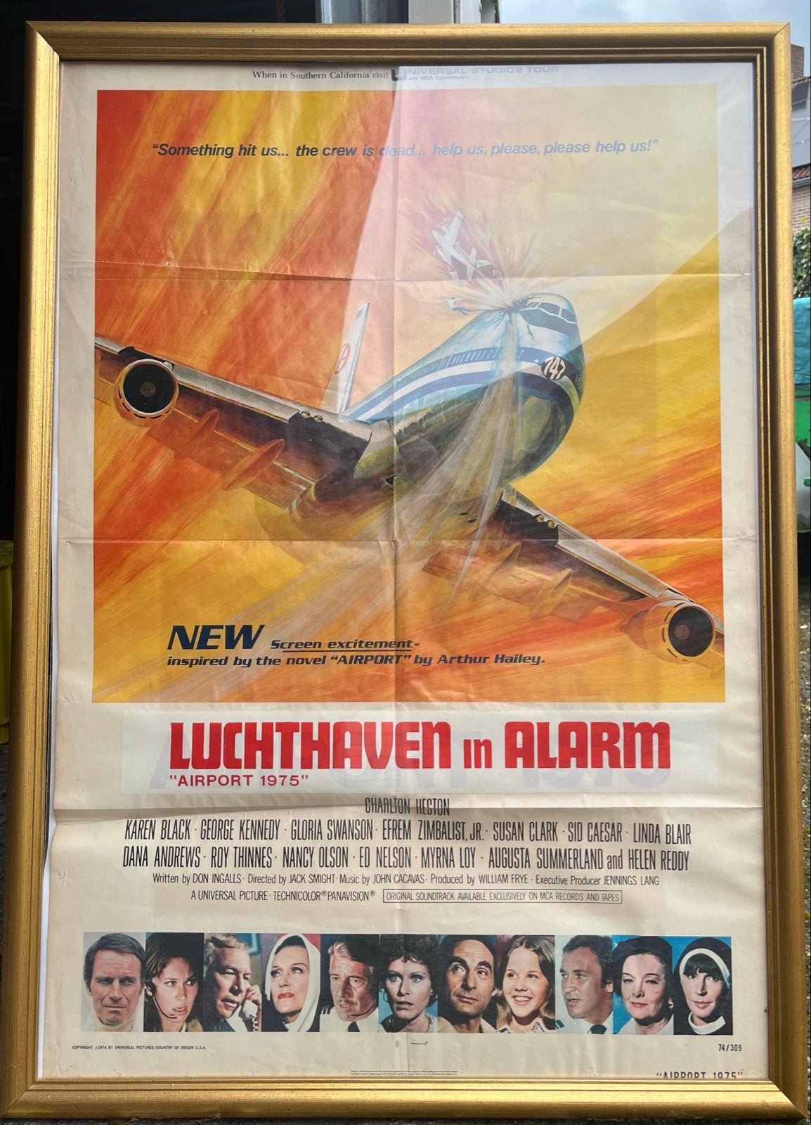 Filmposter Luchthaven in Alarm - Origineel Bioscoop Affiche, Verzamelen, Posters, Met lijst, Ophalen of Verzenden, A1 t/m A3, Film en Tv