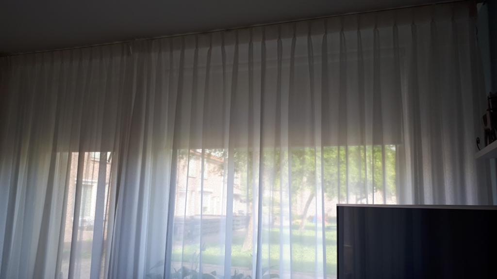 Prachtig witte vitrage set inbetween, Ophalen, Zo goed als nieuw, Wit