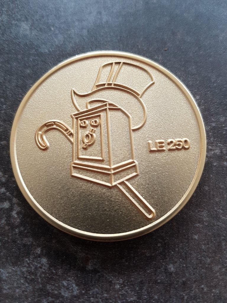Gouden 24 Karaat Walt Disney Dagobert Duck Geldpakhuis Munt, Verzenden, Donald Duck, Zo goed als nieuw, Overige typen