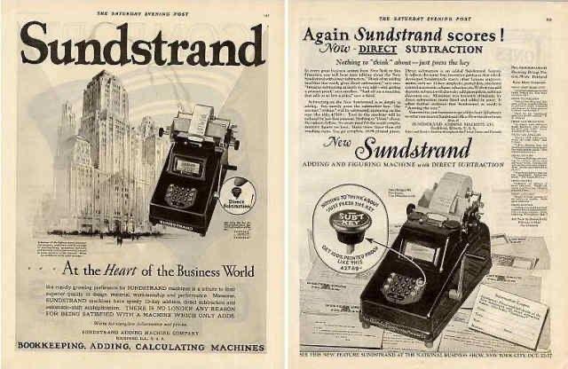 Rekenmachine Underwood Sundstrand, Ophalen