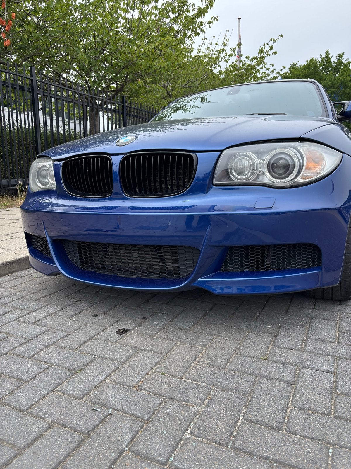 Voorbumper BMW E82 M pakket - M sport Lemans blauw, Auto-onderdelen, Carrosserie en Plaatwerk, Ophalen, Gebruikt, Voor, Bumper