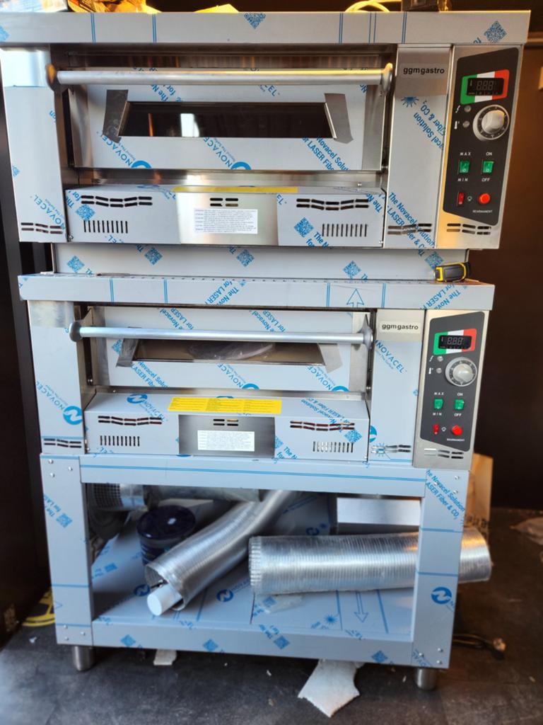 Nieuwe GGM Gastro gas pizzaoven 2 kamers 450C, Ophalen