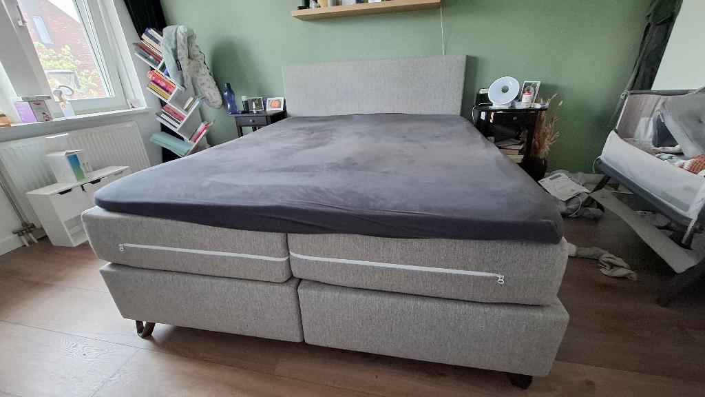 Swiss sense boxspring en topper vanaf 1 euro, ophalen 5 mei, Ophalen, Gebruikt, Tweepersoons, 200 cm