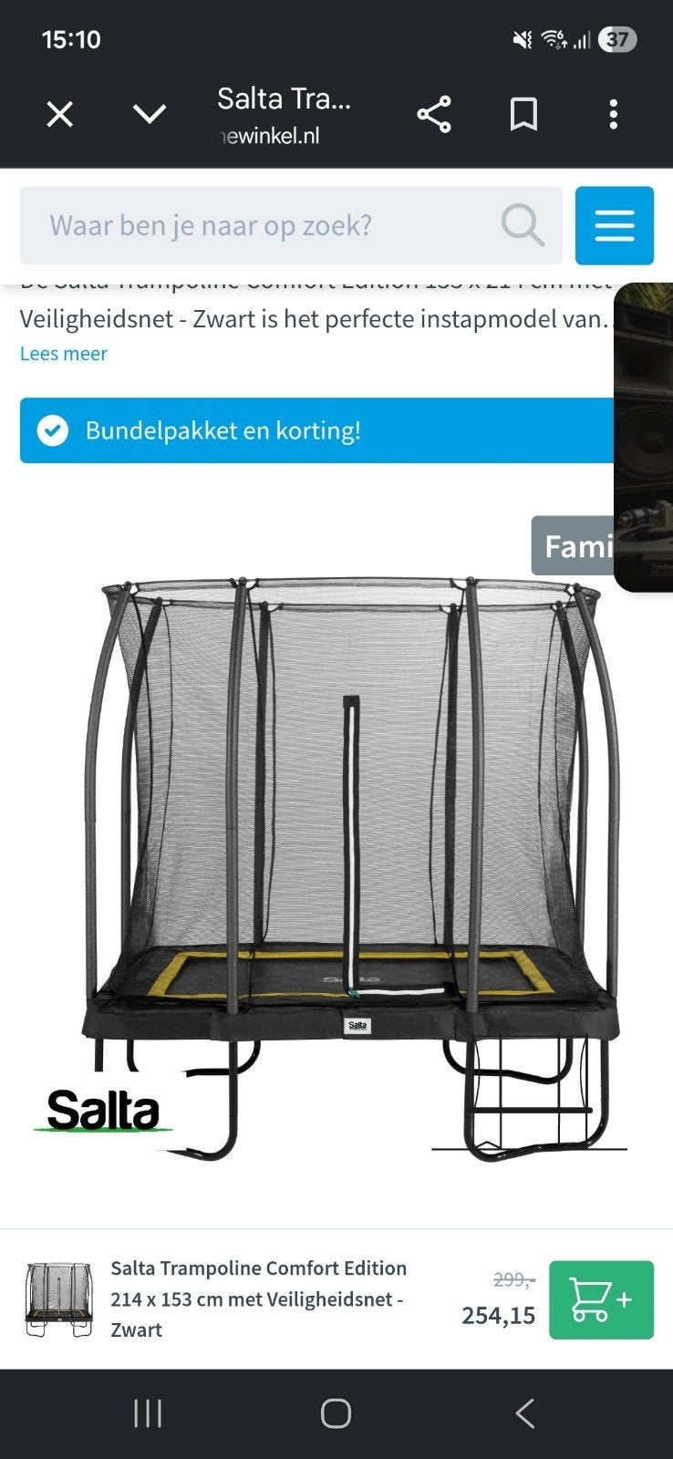 Salta trampoline comfort 214x153 cm, Ophalen of Verzenden