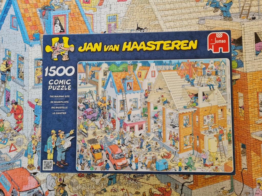 Jan van Haasteren De Bouwplaats 1500 stukjes, Hobby en Vrije tijd, Denksport en Puzzels, Ophalen of Verzenden, 500 t/m 1500 stukjes