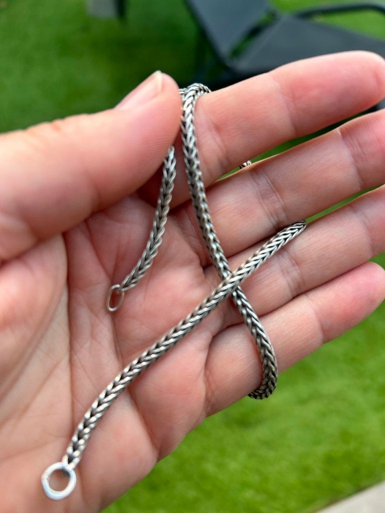 Trollbeads Collier zilver TAGNE-00004, Ophalen of Verzenden, Zo goed als nieuw, Trollbeads, 1 bedel