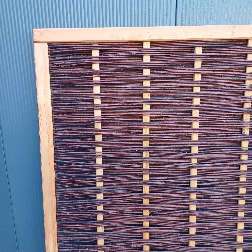Luxe wilgenschermen in houten frame., Tuin en Terras, Schuttingen, Ophalen, 1 tot 2 meter, Minder dan 3 meter, Nieuw