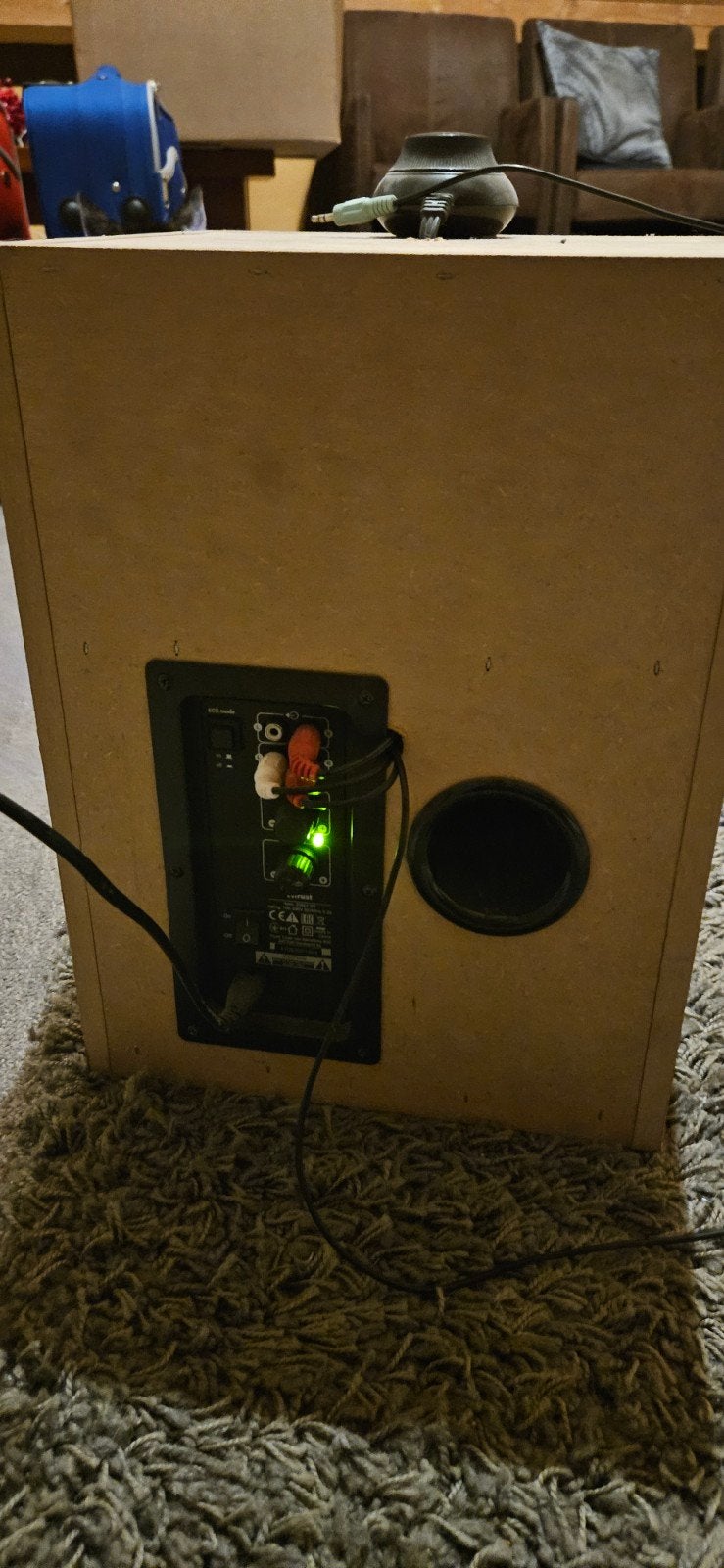 Muziek box met blauwe LED verlichting, Audio, Tv en Foto, Ophalen of Verzenden, Gebruikt