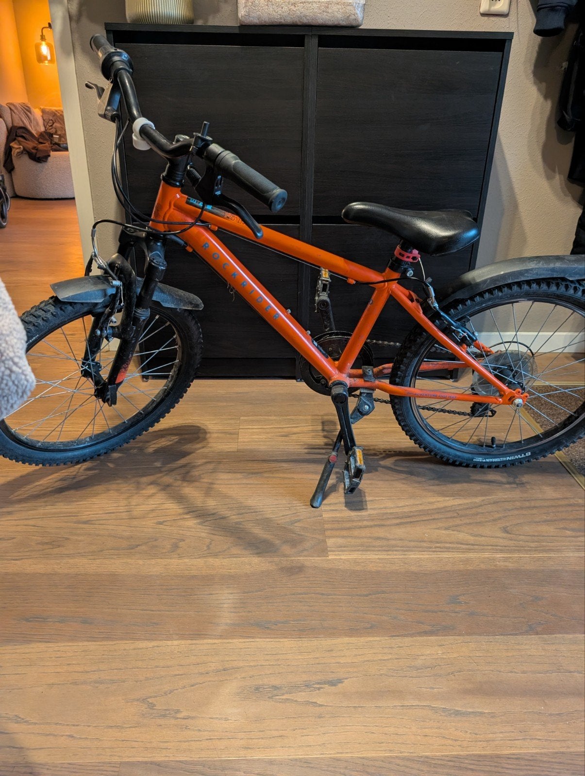 Rockrider ST 100 kinderfiets 20 inch - Oranje, Velgrem, Ophalen of Verzenden, Rockrider, 16 tot 20 inch