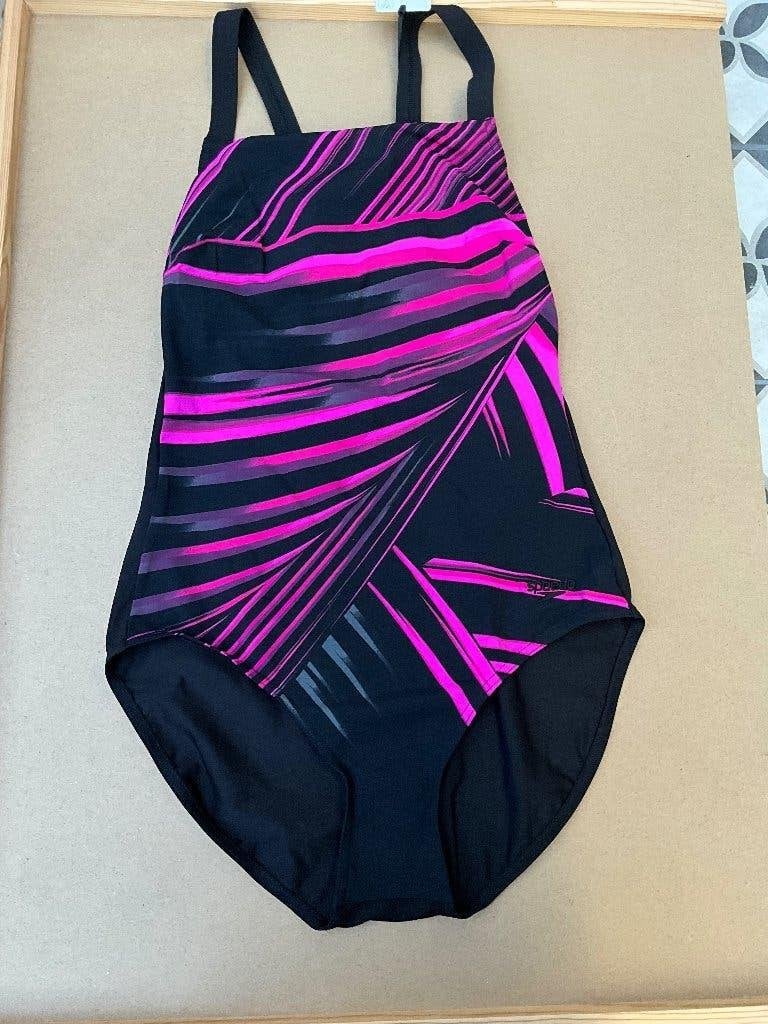 Speedo Amberglow Print Shaping Black Pink Maat 38, Zwart, Nieuw, Badpak, Ophalen of Verzenden