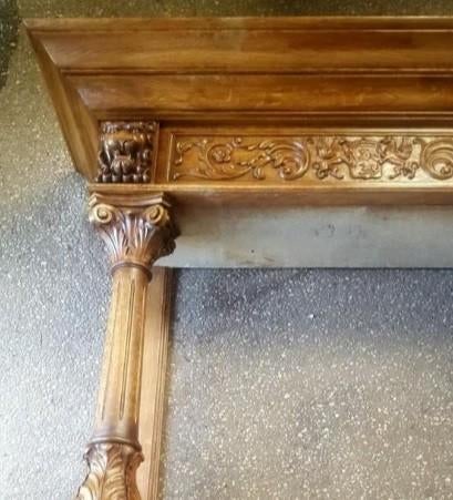 antieke schouw/onderdelen selff made-opbouw schouw., Huis en Inrichting, Haarden, Ophalen of Verzenden, Gebruikt, Vrijstaande haard