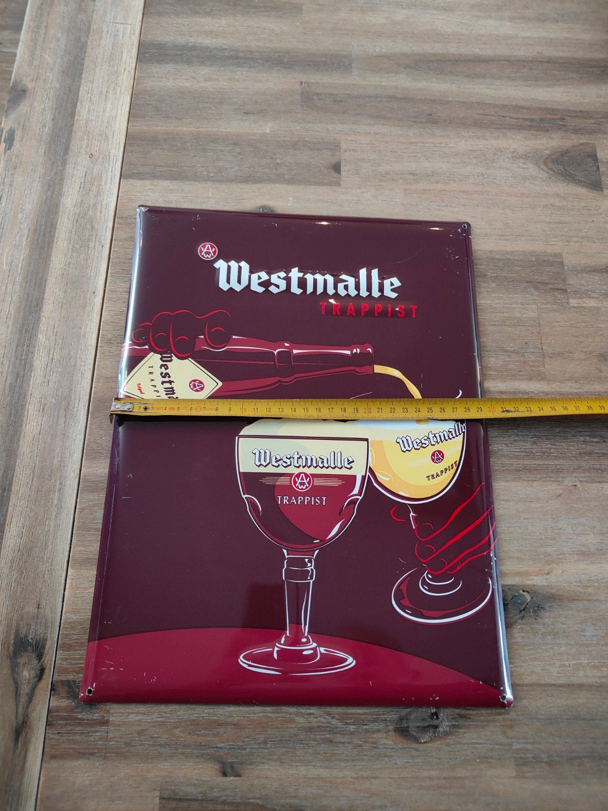 Westmalle Trappist Reclamebord, Antiek en Kunst, Ophalen of Verzenden