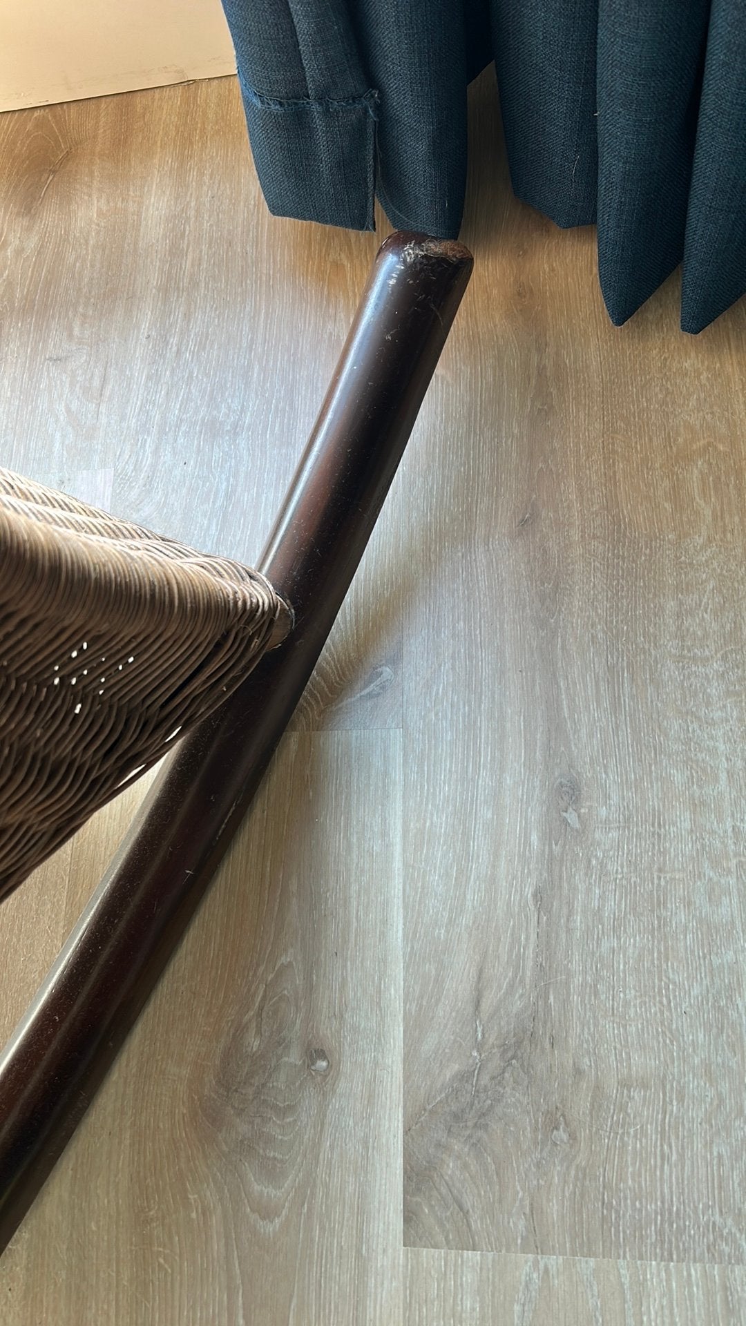 Rotan schommelstoel, Ophalen, Gebruikt, Bruin, Riet of Rotan