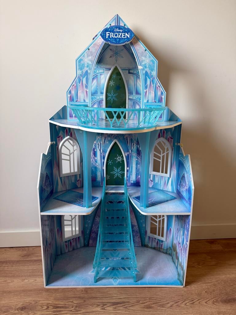Disney Frozen Poppenhuis - IJskasteel van Elsa, Ophalen of Verzenden, Gebruikt, Poppenhuis