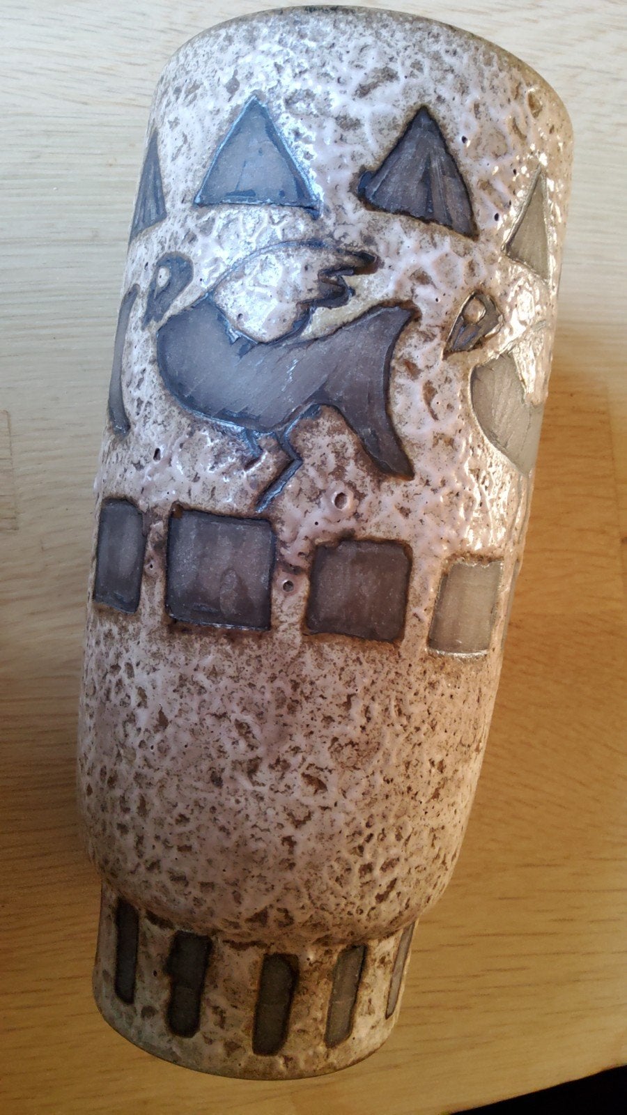 Oud retro Ceramano Agina Vaas Hans Welling Duitsland keramie, Ophalen of Verzenden