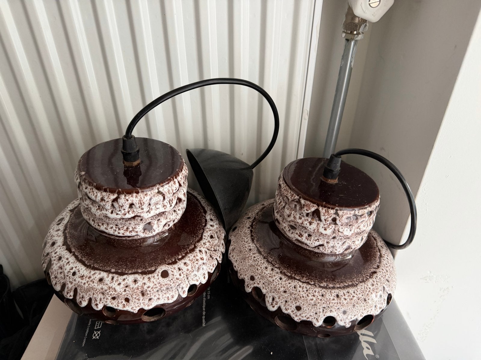 Vintage Fat Lava hanglampen (set van 2), Ophalen of Verzenden