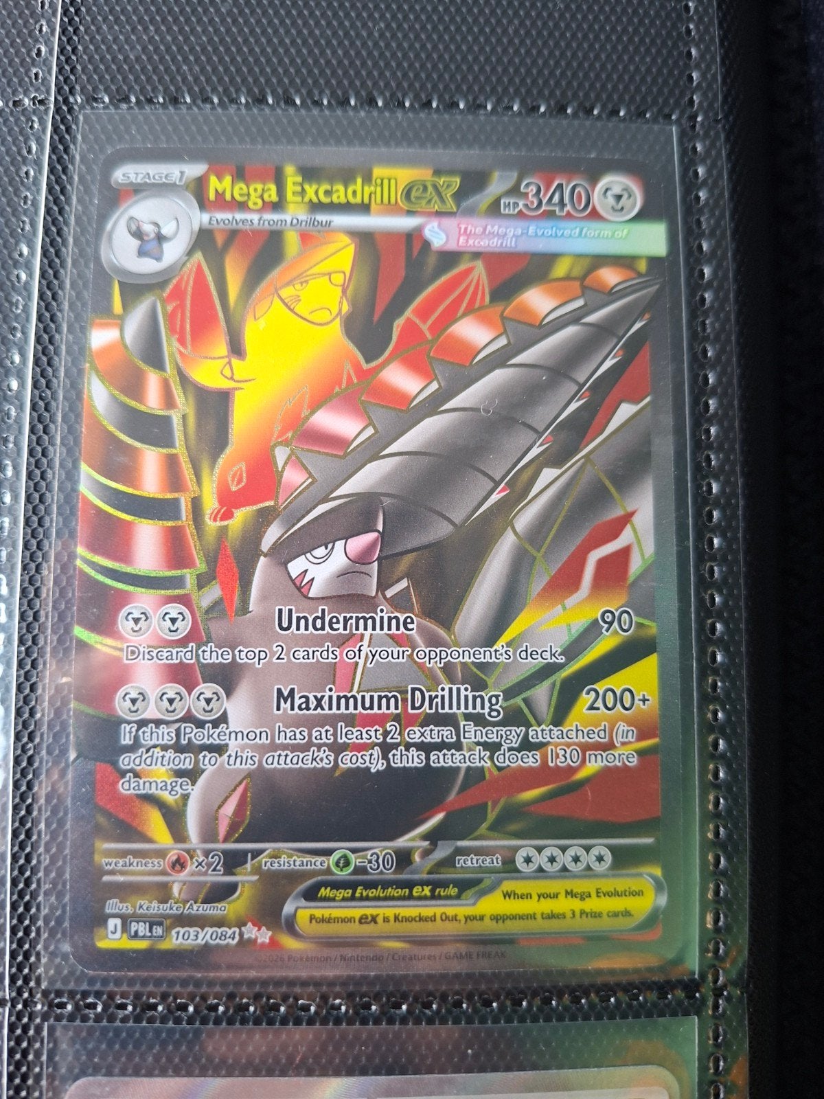 mega excadrill ex 103/84 pitch black full art, Ophalen of Verzenden, Nieuw