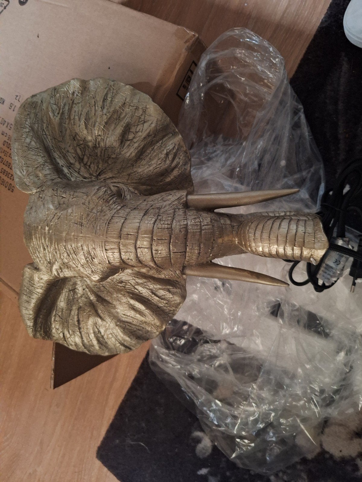 Gouden Olifant Wandlamp - Light & Living, Ophalen of Verzenden, Nieuw, Overige materialen, Exotisch, Bohemian, Modern