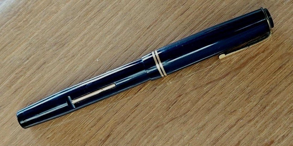 Vintage Swann Self-Filler Vulpen met 14Ct Gouden Punt, Ophalen of Verzenden, Gebruikt, Vulpen, Overige merken