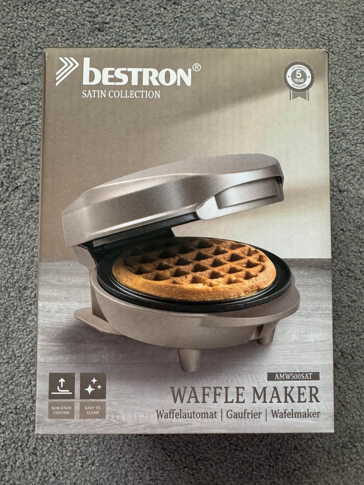 Bestron Mini Wafelmaker AMW500SAT - Nieuw in doos, Ophalen of Verzenden, Nieuw